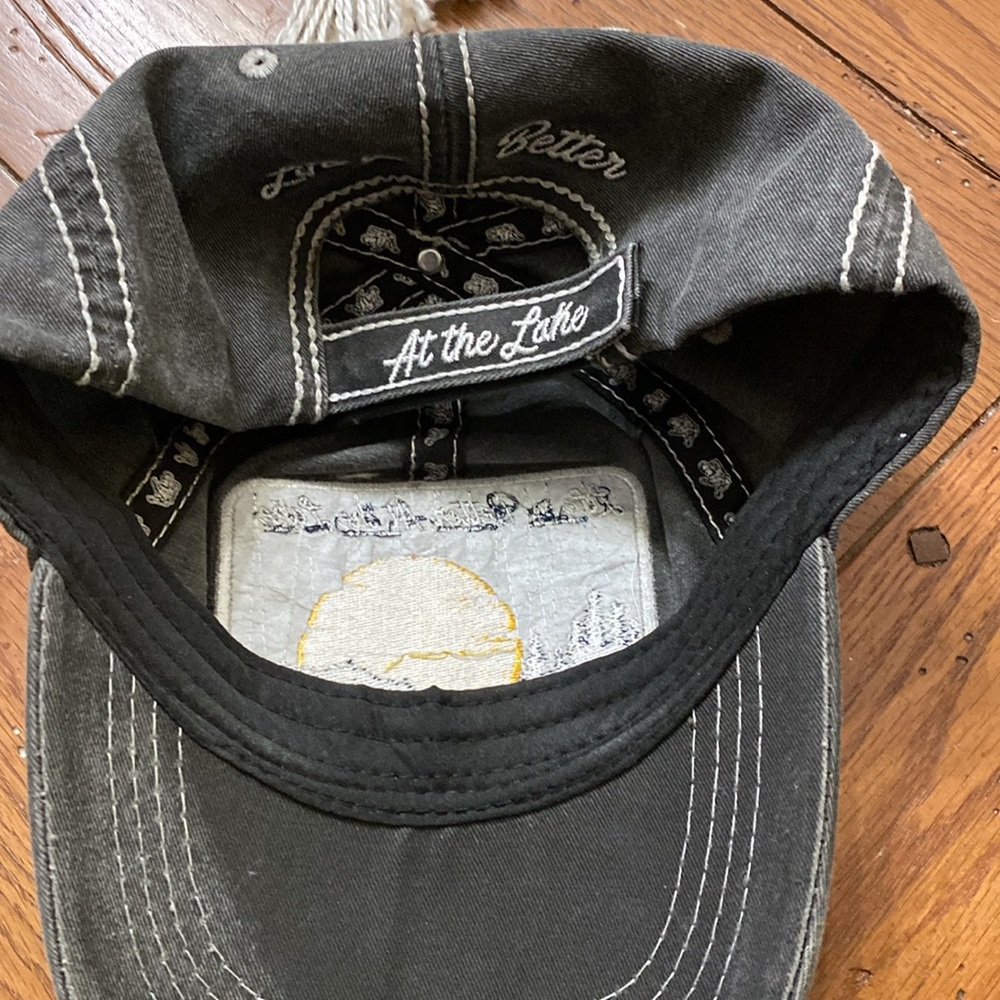 Gray Distressed Cap With Lake Patch - image 3
